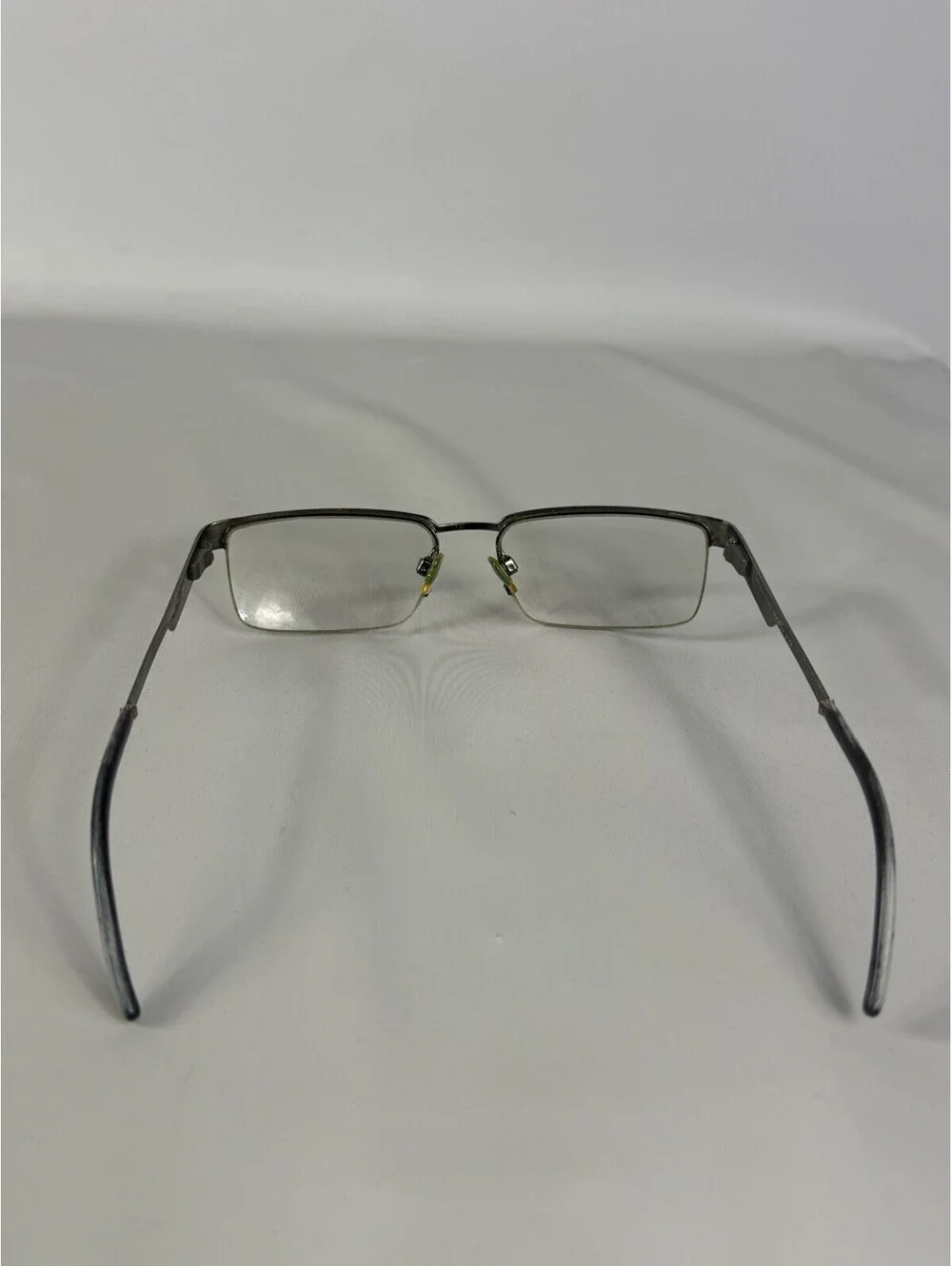 Burberry Eyeglasses B 1170 1094 Silver Black Half Rim Frame Italy 53[]17 140
